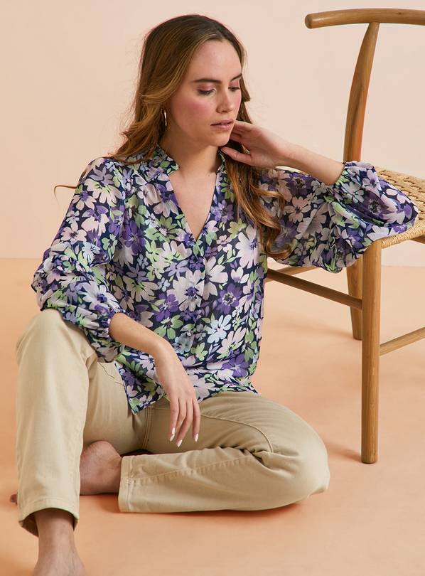 Everbelle Floral Bloom Chiffon Blouse - 18